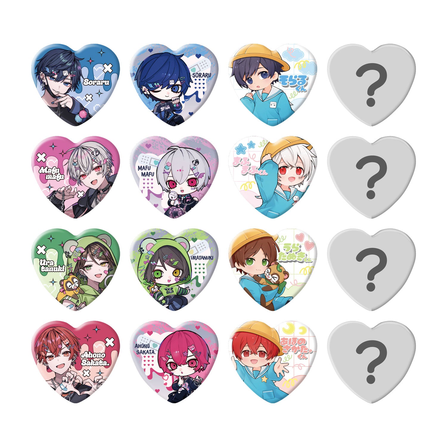 缶バッジくじ（そらまふうらさかから逃げられない！） – UTAGE