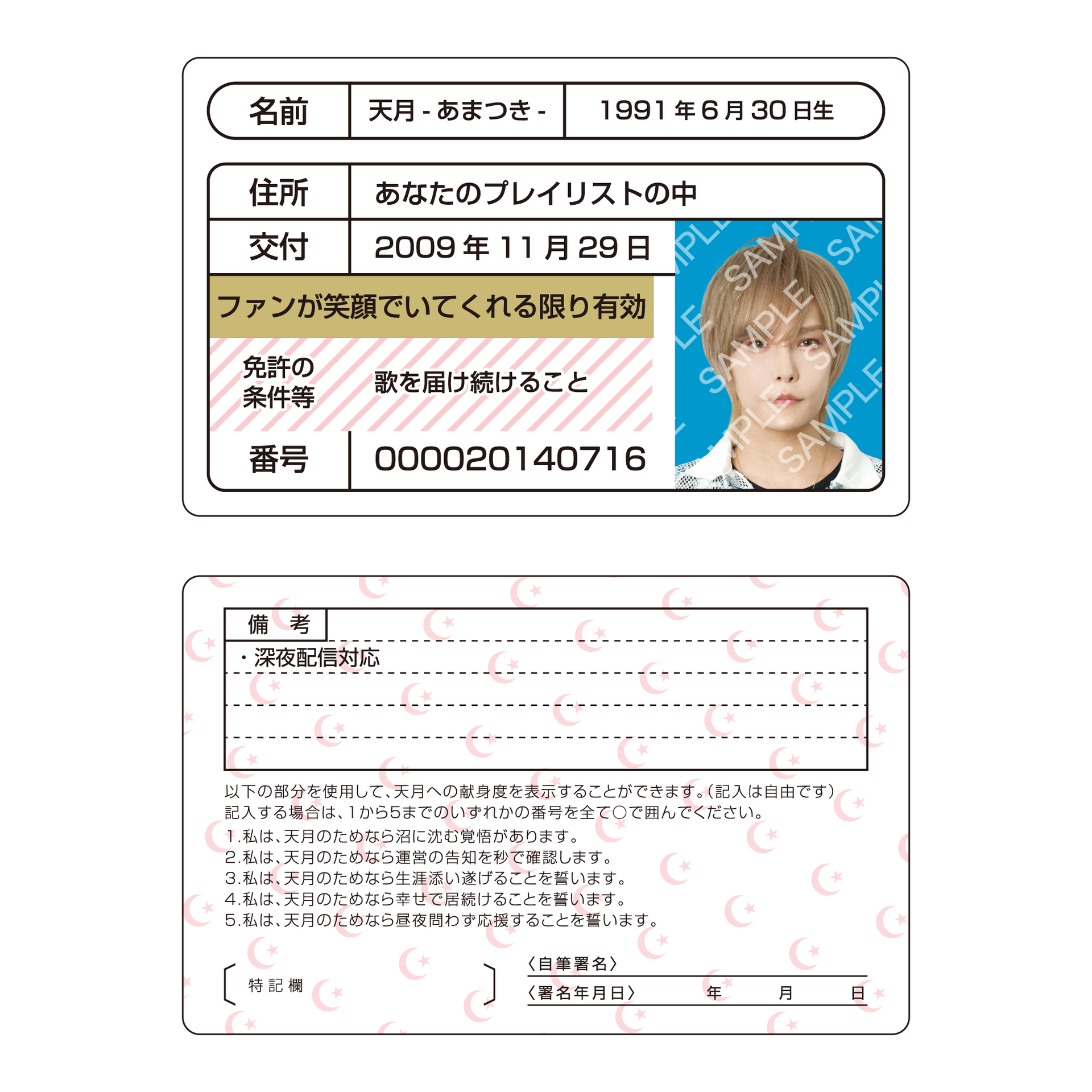 未開封 重音テト 運転免許証風カード 免許証風カード（Amatsuki's Birthday Goods 2026） – UTAGEオンライン