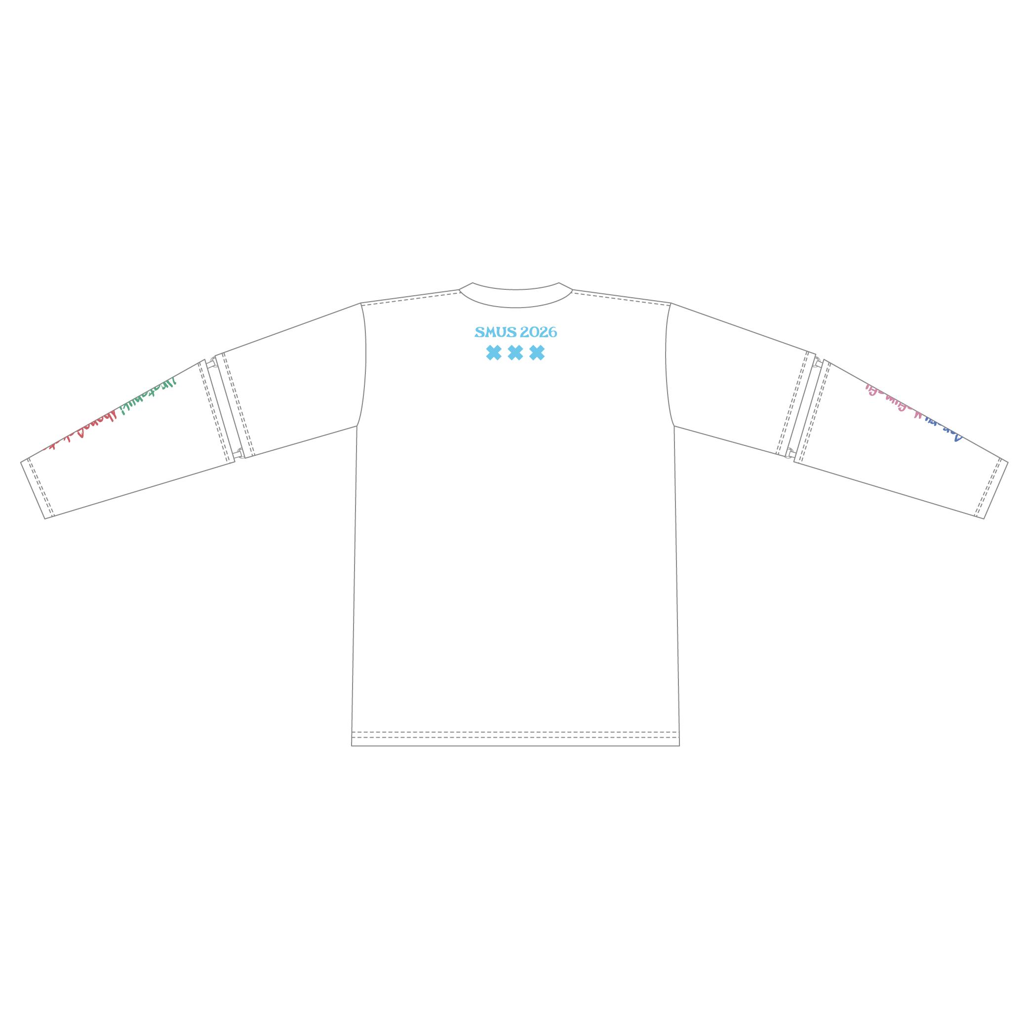 アームカバー付きTシャツ（そらまふうらさかから逃げられない