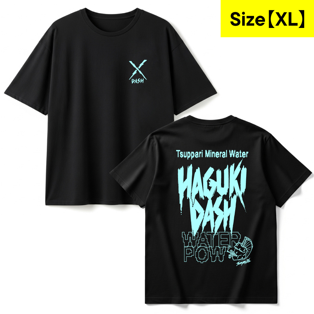 Tシャツ<br>≪ブラックxライトブルー≫【XL】